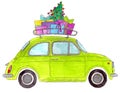 Italian car with Christmas gifts