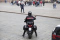 Italian Carabinieri on his motorcycle