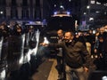 Italian carabinieri in Naples during a protest