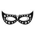 Italian carnival mask icon, simple style Royalty Free Stock Photo