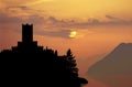 Italian castle sunset