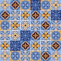 Italian ceramic tile pattern. Ethnic folk ornament. Royalty Free Stock Photo