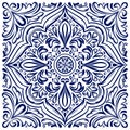 Italian ceramic tile pattern. Ethnic folk ornament.