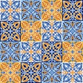 Italian ceramic tile pattern. Ethnic folk ornament.