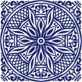 Italian ceramic tile pattern. Mediterranean porcelain pottery.