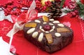 Italian Certosino di Bologna. Medieval Panspeziale cake. Traditional Christmas cake from Bologna. Italy
