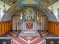 The Italian Chapel interior. Hand painted to look like tiles. Church, Orkney