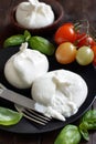 Italian cheese burrata Royalty Free Stock Photo
