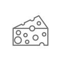 Italian cheese, parmesan line icon.