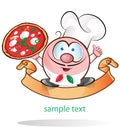 Italian chef cartoon Royalty Free Stock Photo