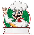 italian Chef inside a circle