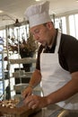 Italian chef; whistling at the job Royalty Free Stock Photo