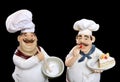 Italian chefs cooking food Royalty Free Stock Photo