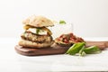 Italian Chicken Burgers Royalty Free Stock Photo