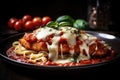 Italian Chicken Parmesan food photography - made with Generative AI tools