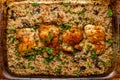 Italian Chicken Rice Casserole Royalty Free Stock Photo