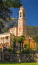 Italian church, Chiesa di San Lorenzo, Tremezzo, Lake Como Royalty Free Stock Photo