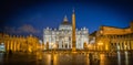 Italian church at night Royalty Free Stock Photo