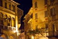 Domodossola, Italy. Central square by night