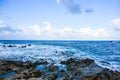 Italian cliffs rare view and coast of sicily