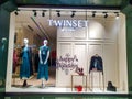 Italian clothing store Twinset Milano on Broadway Square View on windows from the street