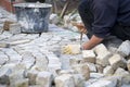 Italian cobblestone paver Royalty Free Stock Photo