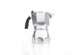 Italian coffee maker or moka pot isolated on white background Royalty Free Stock Photo