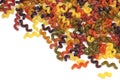 Italian colorful farfalle.