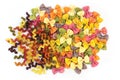 Italian colorful farfalle.