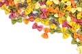 Italian colorful farfalle.