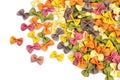 Italian colorful farfalle.