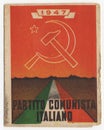 Italian Communist Party card, PCI, vintage 1947, historical document