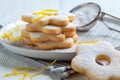 Italian cookies canestrelli close-up Royalty Free Stock Photo