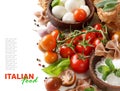 Italian cooking ingridients Royalty Free Stock Photo