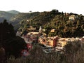 Italian costal village sorounded by mountains Royalty Free Stock Photo