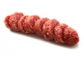 Italian cotechino sausage in white background Royalty Free Stock Photo
