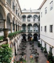 Italian courtyard with arcade n Lviv, Ukraine