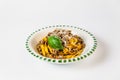 Italian cuisine dish tagliatelle bolognese pasta Royalty Free Stock Photo