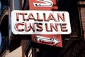 Italian Cuisine Neon Sign Royalty Free Stock Photo