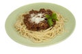 Italian cuisine pasta Bolognese Royalty Free Stock Photo