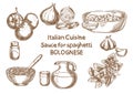 Italian cuisine. Sause for spahetti bolognese Royalty Free Stock Photo