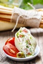 Italian cuisine: stuffed pasta shells Royalty Free Stock Photo