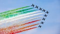 The Italian demonstration team Frecce Tricolori Royalty Free Stock Photo