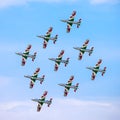 The Italian demonstration team Frecce Tricolori Royalty Free Stock Photo