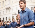 Italian deputy of Movimento 5 Stelle, Alessandro Di Battista, in Trieste