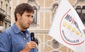 Italian deputy of Movimento 5 Stelle, Alessandro Di Battista, in Trieste