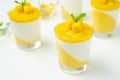 Italian dessert mango panna cotta