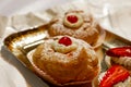 Italian dessert Zeppole di San Giuseppe Royalty Free Stock Photo