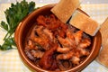 Italian dish octopus luciana with tomato fish traditional food