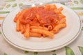 Italian dish pasta with tuna fish Royalty Free Stock Photo